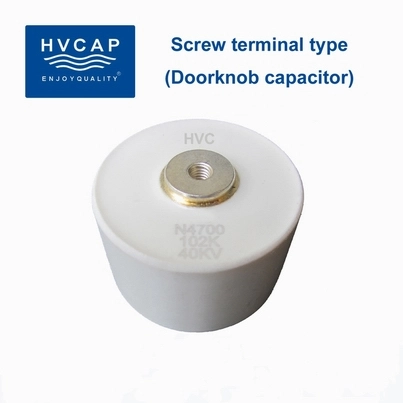 High voltage doorknob capacitor